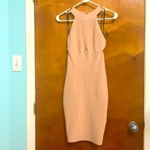 Pinkish beige bodycon bandage dress Marciano